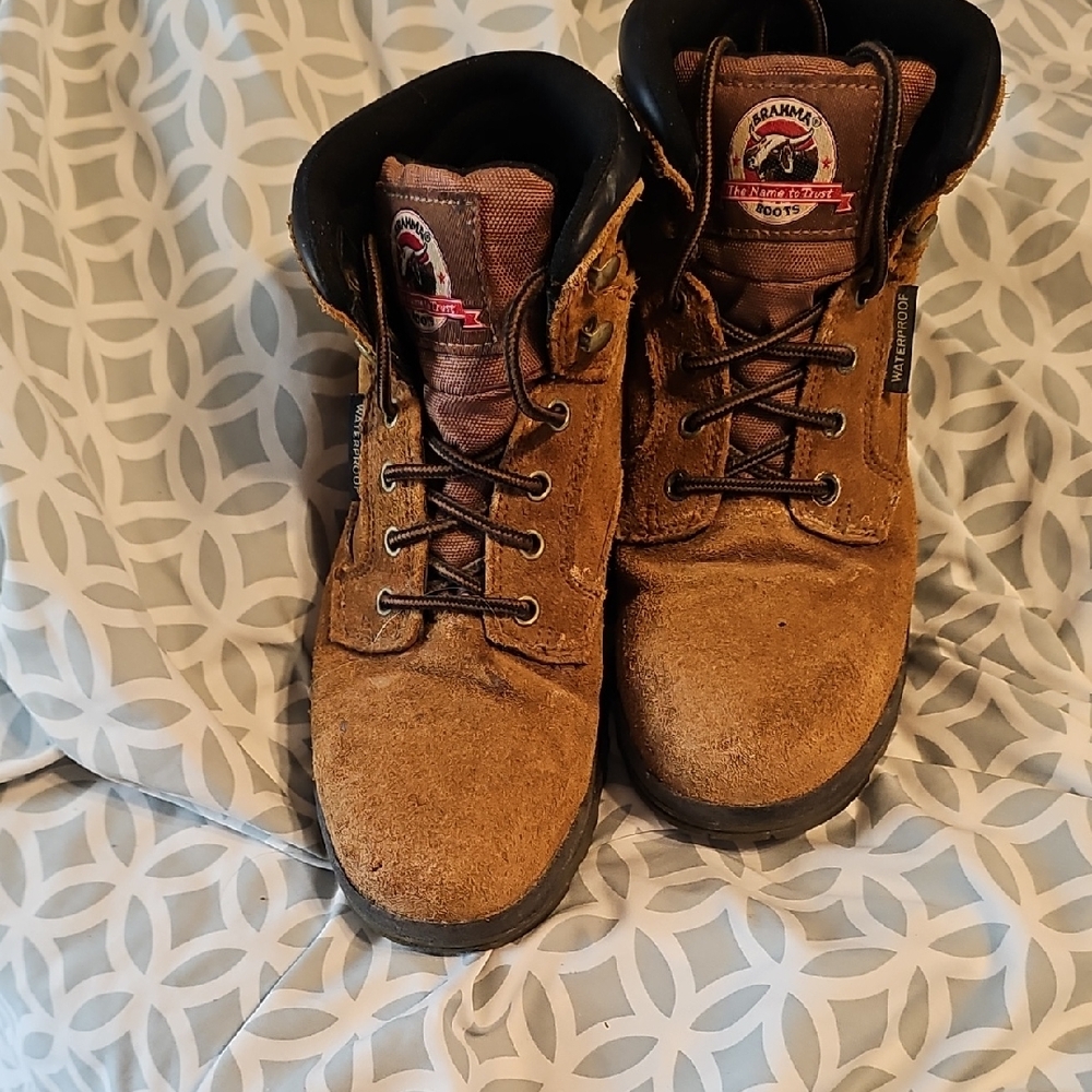 Brahma Women's Diane II Steel Toe Work Boots In Brown Leather